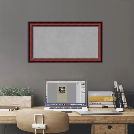 Magnetic Boards, Home Office Boards (27x15 in.) Rubino Cherry Scoop Framed Organization Boards {5}