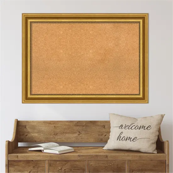 Cork Board, Parlor Frame - Bulletin Board, Organization Board, Pin Board Parlor Gold {6}