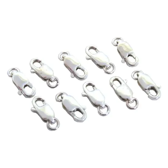 10 Sterling Silver Lobster Claw Clasps Jewelry Findings {1}