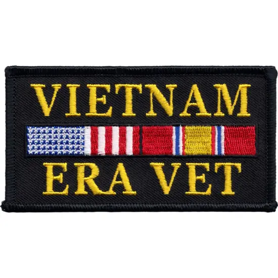 Vietnam Era Vet Veteran Ribbon & American Flag Patch 3" {1}