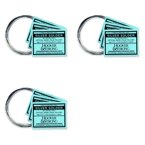 Hoover & Strong Sterling Silver Repair Solder Soft Medium Hard Kit 3 Pcs {1}