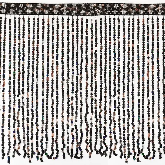 5 Yards of 17 3/4" Glitzy Slung Sequin Fringe Trim Red {2}