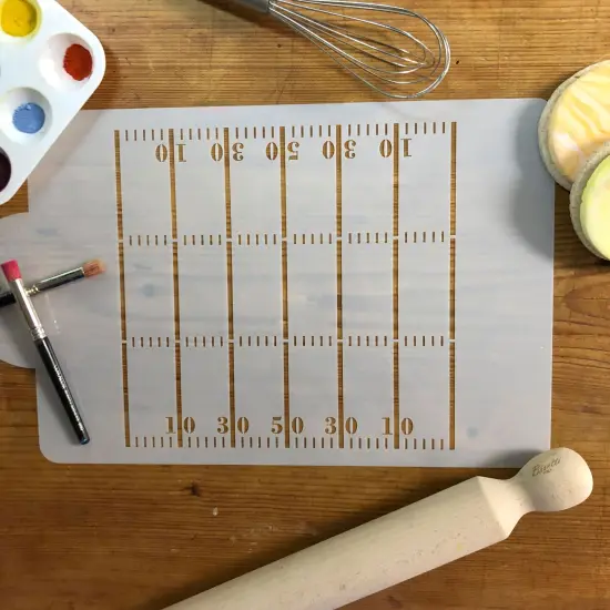 Football Field 1/4 Sheet Cake Stencil | C1021 by Designer Stencils | Cake Decorating Tools | {3}
