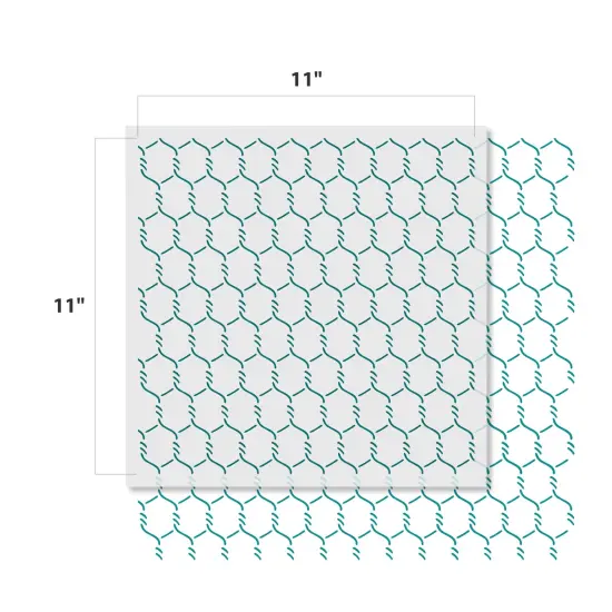 Chicken Wire All Over Embossing 12 x 12 Stencil | FS120 by Designer Stencils | Pattern Stencils | {3}