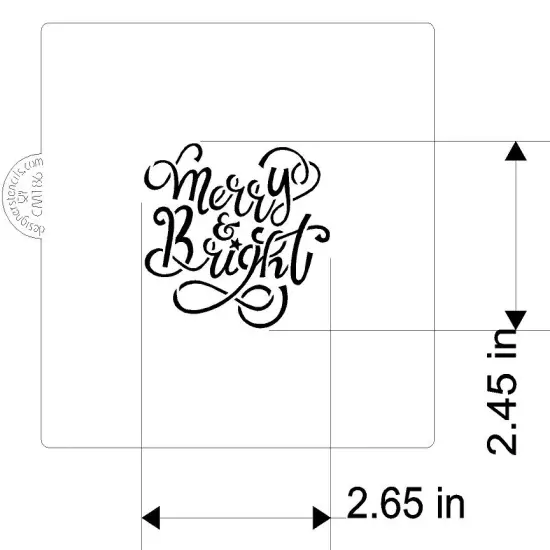 Merry & Bright Cookie & Craft Stencil | CM186 by Designer Stencils | Cookie Decorating Tools | {2}