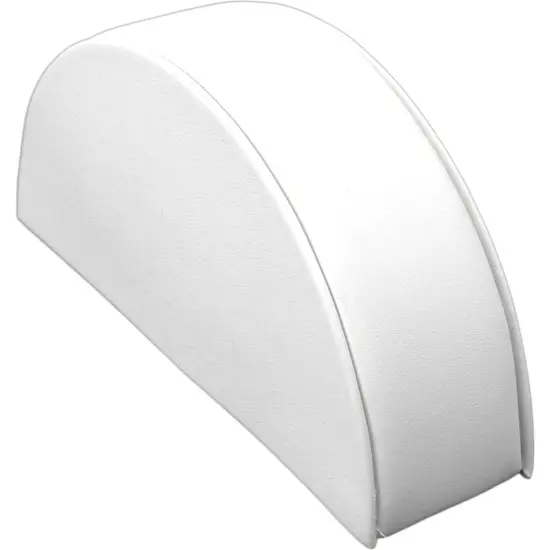 White Leather Bracelet Half Moon Display Ramp Stand {2}