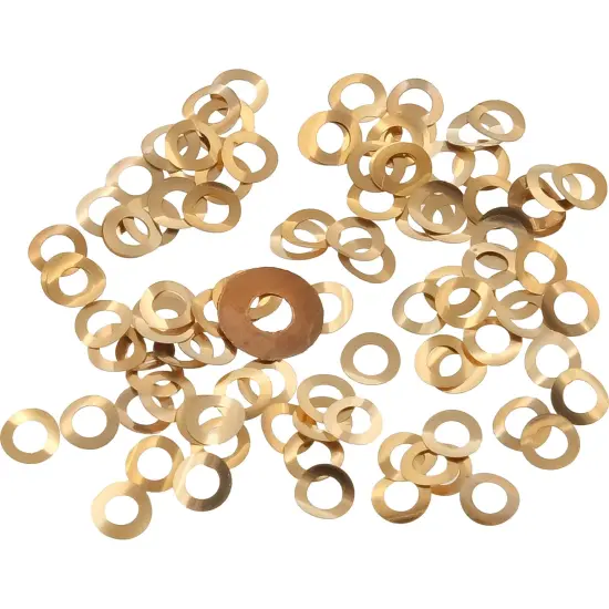 100 Brass Hour Wheel Washers Clockmaker Repair Parts {1}