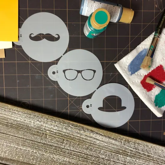 Hipster Cookie Stencil Set | C1007 by Designer Stencils | Cookie Decorating Tools | {4}