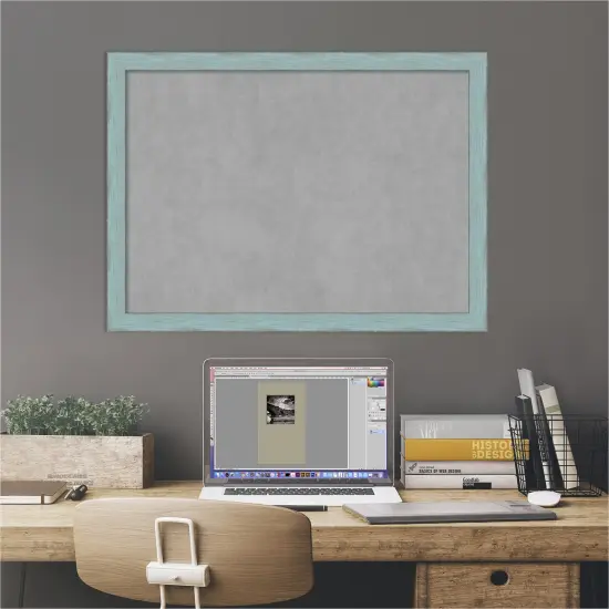 Magnetic Boards, Home Office Boards Sky Blue Rustic Framed Organization Boards {5}