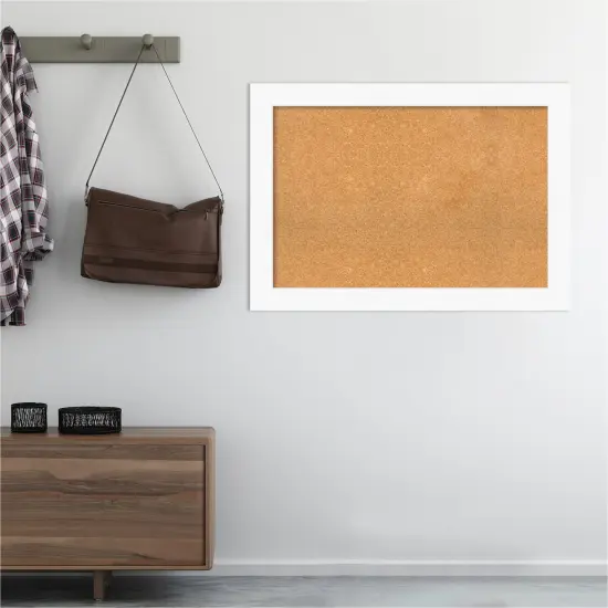 Cork Board, Cabinet White Frame - Bulletin Board, Organization Board, Pin Board {5}