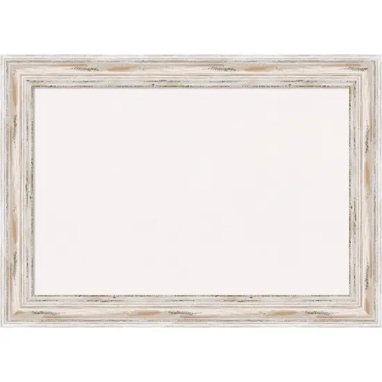 Cork Board, Alexandria White Wash Narrow Wood Frame - Bulletin Board, Organization Board, Pin Board White Cork {1}