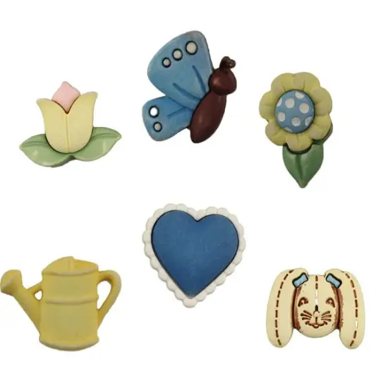 Buttons Galore and More 3D Novelty Buttons &ndash; Spring Fling Button Bundle - 36 Pcs {5}