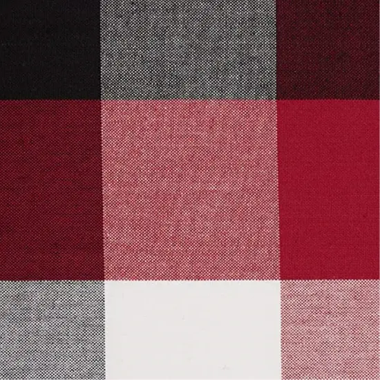 DII Cardinal Red Tri Color Check Tablecloth 70 Round {2}