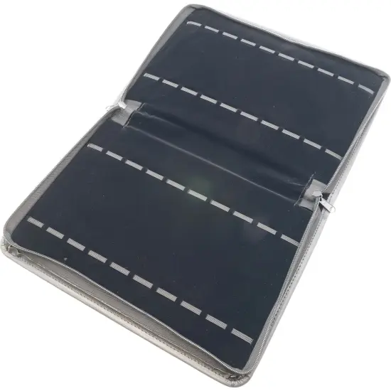 Black 20 Slot Watch Bracelet Display Folder Travel Showcase {2}