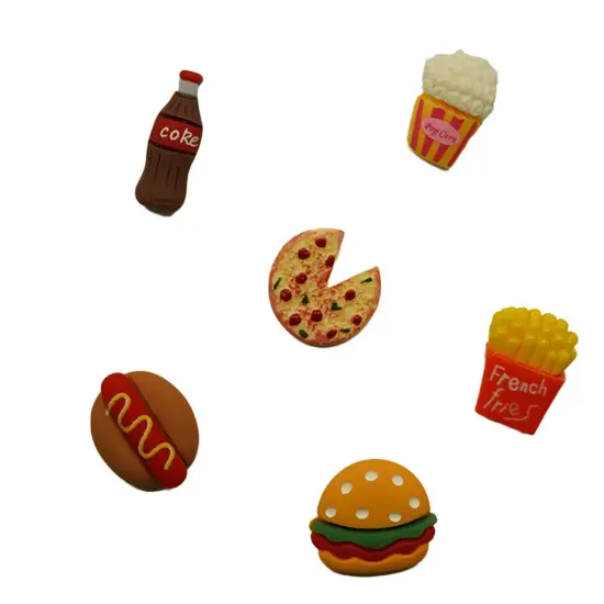 Buttons Galore Flatback Embellishments for Crafts - Fast Food - 18 Pieces {1}