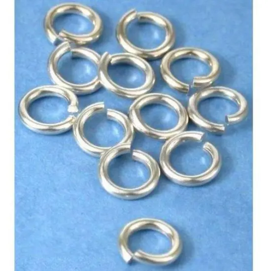 12 Jump Rings Sterling Silver Open Jewelry Chain 16 Ga {1}