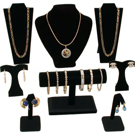 Black Bracelet T Bar Necklace Displays Case Holder New {1}