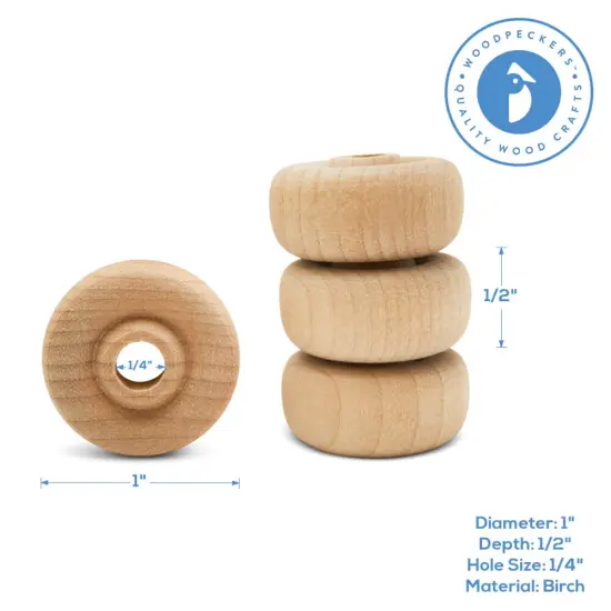 Classic Mini Wood Wheels, Multiple Sizes Available, Craft | Woodpeckers {5}