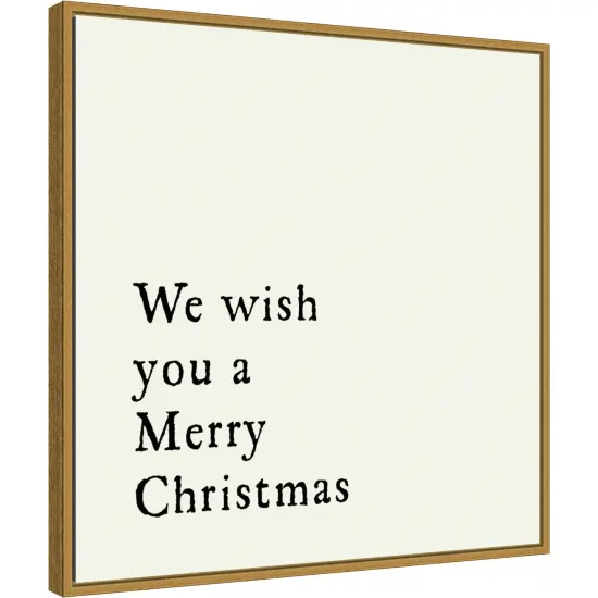 We Wish You by Amanti Art Portfolio Canvas Wall Art Print Framed Gold {1}