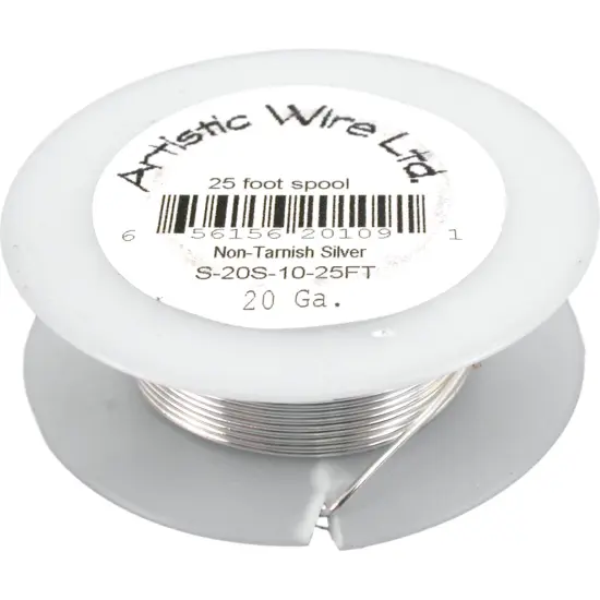 Artistic Wire 20-Gauge Tarnish Resistant Silver Coil Wire, 25-Feet {1}
