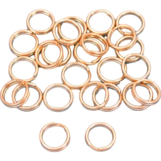 25 14K Gold Filled Split Rings Charms Connectors 6mm {1}
