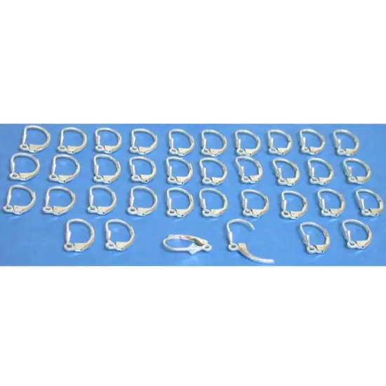 36 Sterling Silver Lever Back Earrings Earwires Finding {1}