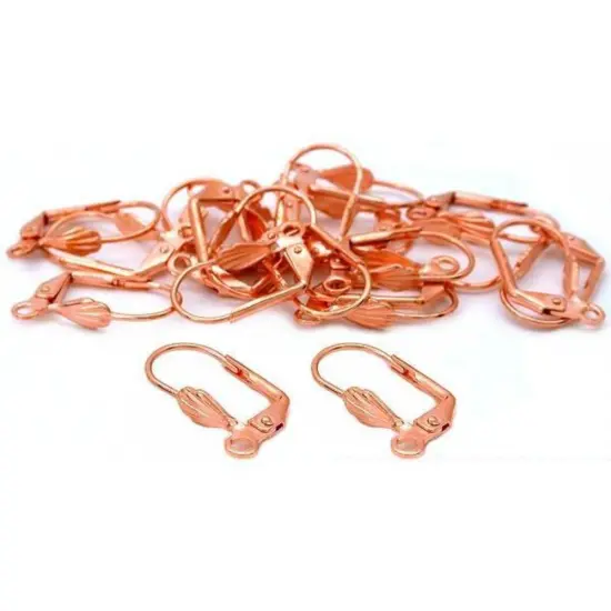 20 Leverback Earrings Earwire Jewelry Copper Plated {1}