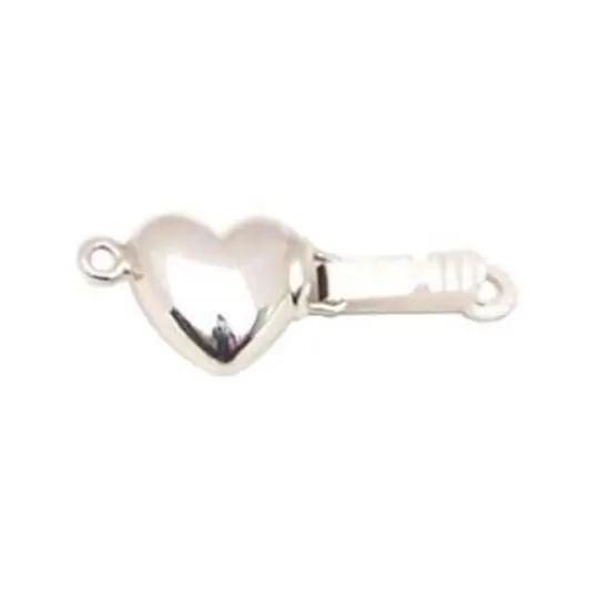 2 Sterling Silver Heart Strand Clasp Beading Jewelry {2}