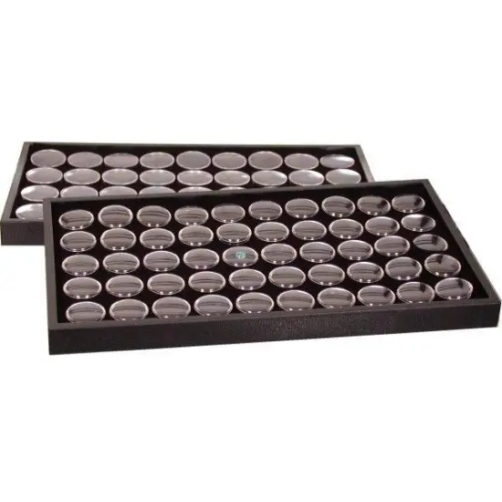 86 Gem Jars & 2 Travel Display Trays {1}
