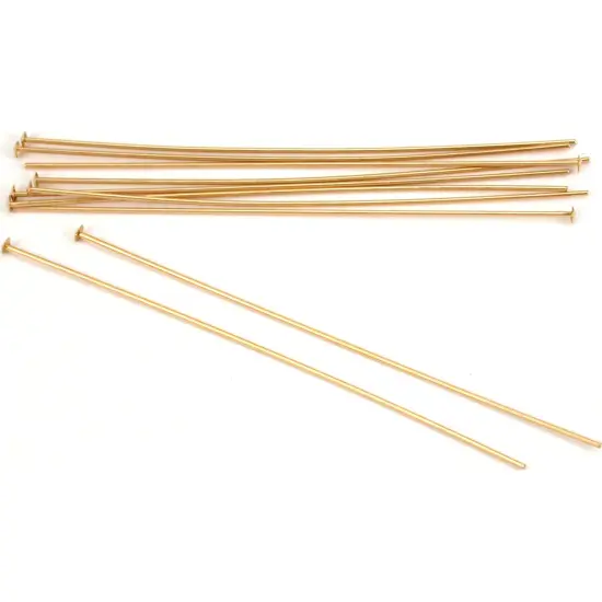 10 14K Gold Filled Headpins Head Pins 24 ga. 2 in. {1}