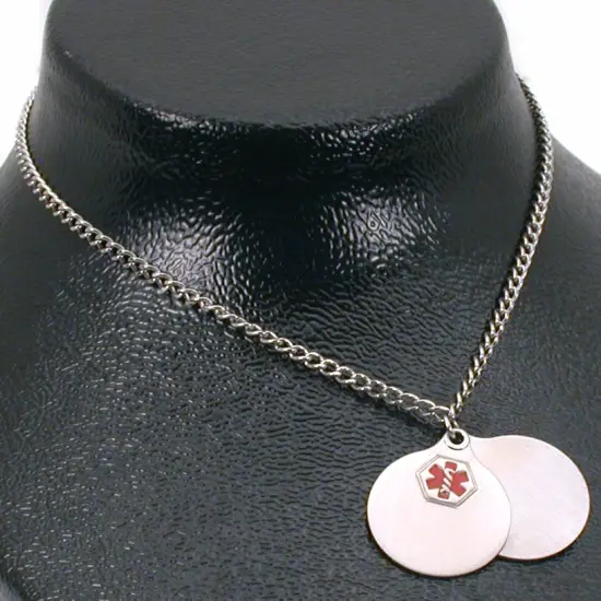 Medical Emergency ID Information Charm & 25" Chain {2}