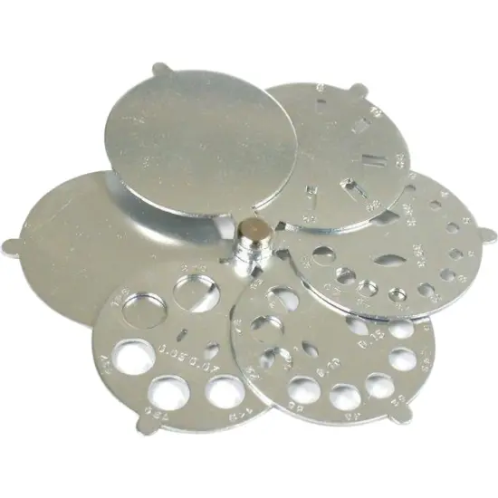 DIAMOND GEMSTONE FOLDING GAUGE 0.01 - 2 Carat ALUMINUM MULTI SHAPE JEWELRY TOOL {1}