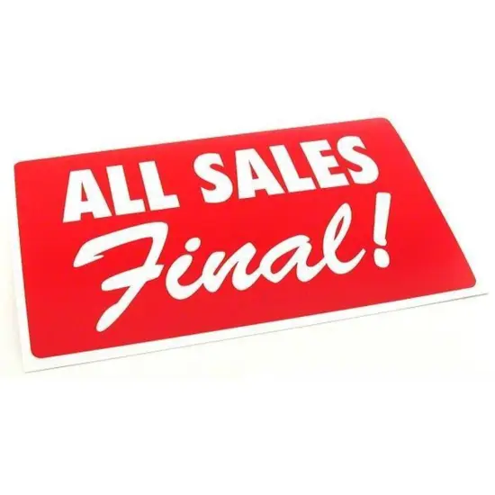 All Sales Final Display Sign Showcase Window Wall Unit {1}