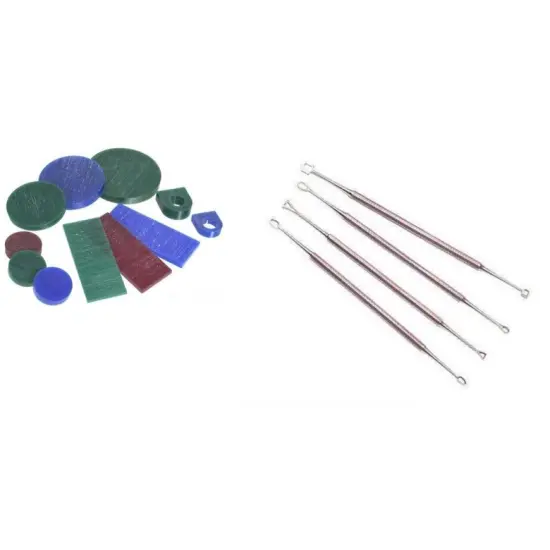 11Pc Jewelry Jewelers Wax Assortment & 4 Double Ended Carvers Carving Tools {1}