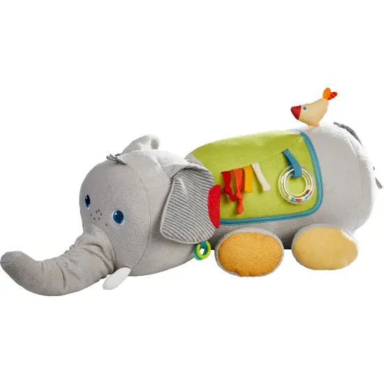 HABA Discovery Elephant - Oversized Plush Sensory Activity Toy for Baby Nursery's - Ages 6 Months + Multicolor {1}