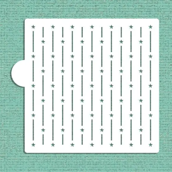 Stars and Stripes Cookie & Craft Stencil | CM035 by Designer Stencils | Cookie Decorating Tools | Baking Stencils for Royal Icing, Airbrush, Dusting Powder | Craft Stencils for Canvas, Paper, Wood | Reusable Food Grade Stencil {1}