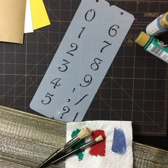 1.25-Inch Contemporary Numbers Cake Stencils | C138 by Designer Stencils | Cake Decorating Tools | Baking Stencils for Royal Icing, Airbrush, Dusting Powder | Reusable Plastic Food Grade Stencil for Cakes | Easy to Use & Clean Cake Stencil {4}