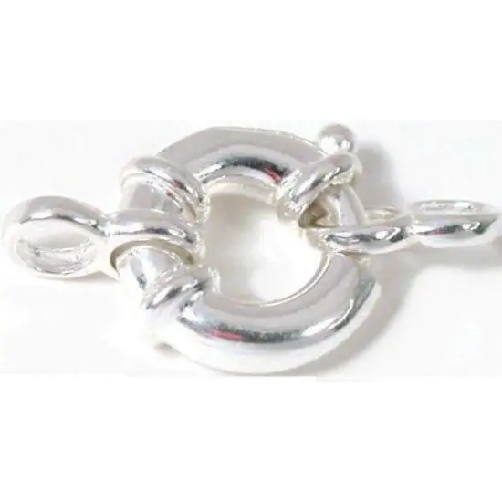 3 Sterling Silver Bolt Spring Ring Toggle Clasp 12mm {2}