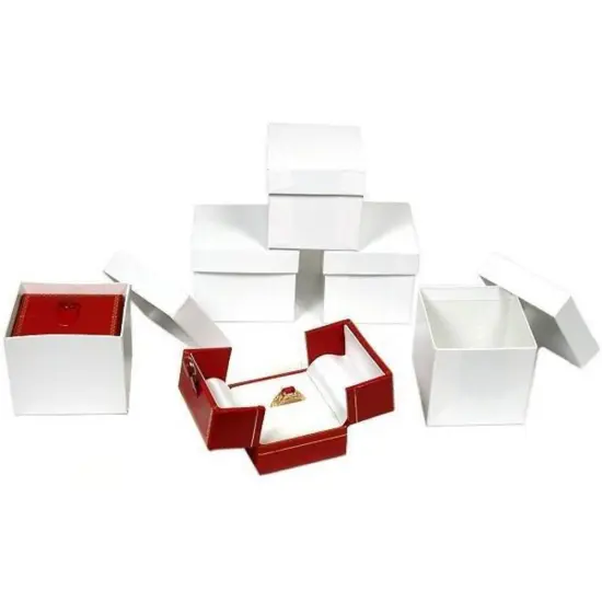 6 Ring/Band Gift Boxes Jewelry Counter Showcase Display {1}