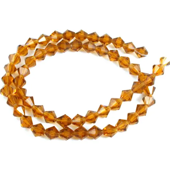 Topaz Faceted Bicone FP Chinese Crystal Beads 6mm 4 St {2}