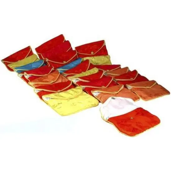 24 Jewelry Chinese Silk Pouches Chain Gift Display 4.5" {1}