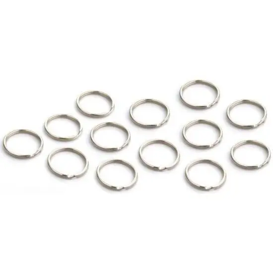 12 Split Rings Key Chain Connectors Steel Parts 24mm {1}