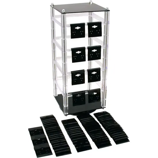 Earring Display Revolving Rotating Counter Top W/ 100 Cards {1}
