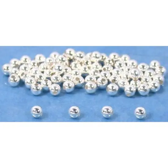 75 Round Ball Beads Sterling Silver Beading Parts 2mm {1}