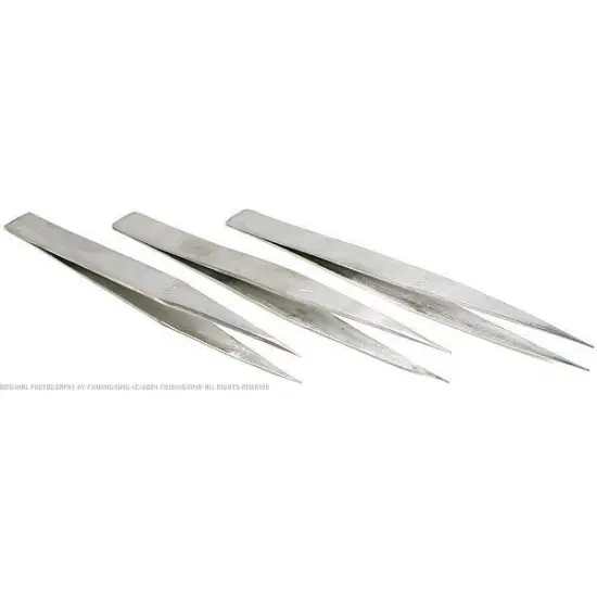 3 AA Watchmakers Tweezers Stainless Steel Anti Magnetic {1}