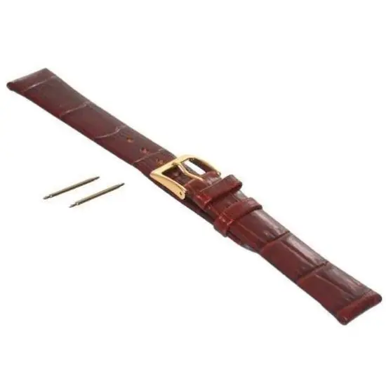 Alligator Grain Watchband Brown Band 18mm {1}