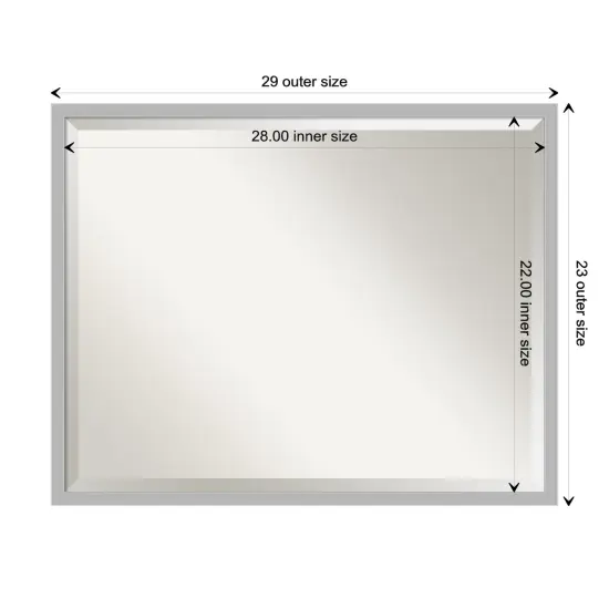 Beveled Bathroom Wall Mirror, Hera Chrome Frame {1}