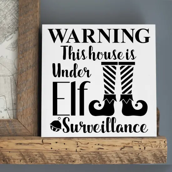 Elf Surveillance Embossing 12 x 12 Stencil | FS084 by Designer Stencils | Word & Phrase Stencils | Reusable Stencils for Painting on Wood, Wall, Tile, Canvas, Paper, Fabric, Furniture, Floor | Reusable Stencil for Home Makeover {4}