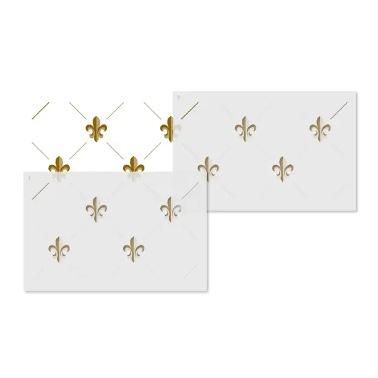 Fleur de Lis Wallpaper Wall Stencil | 1812 by Designer Stencils | Pattern Stencils | Reusable Stencils for Painting | Safe & Reusable Template for Wall Decor | Try This Stencil Instead of a Wallpaper | Easy to Use & Clean Art Stencil Pattern {6}