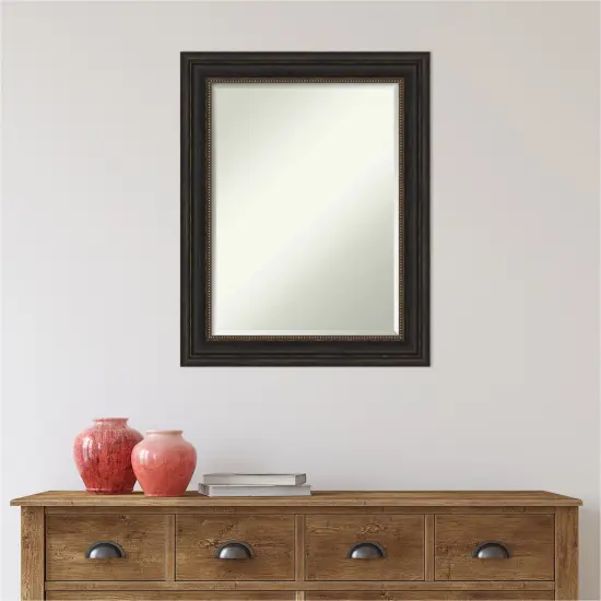 Beveled Bathroom Wall Mirror, Accent Bronze Frame {5}